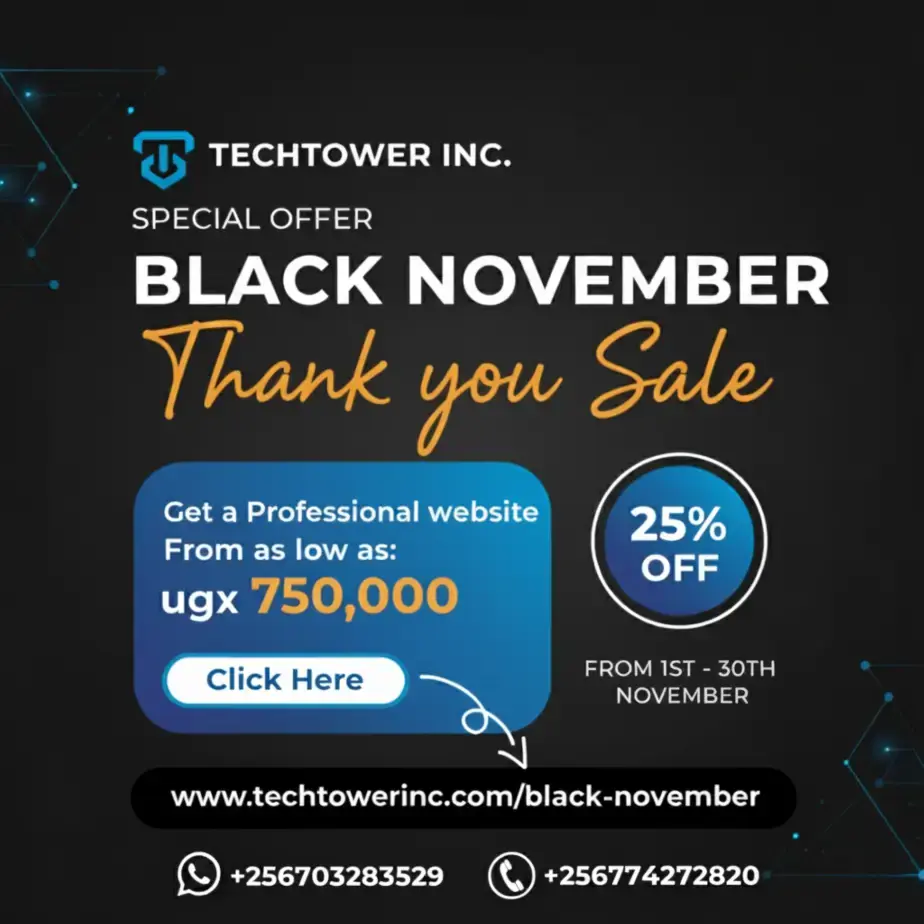 Black November 2025: Get Your Professional Website in Uganda from UGX 750,000 with Free Domain & Hosting