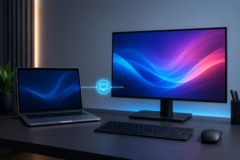 Setup to use laptop as monitor wirelessly