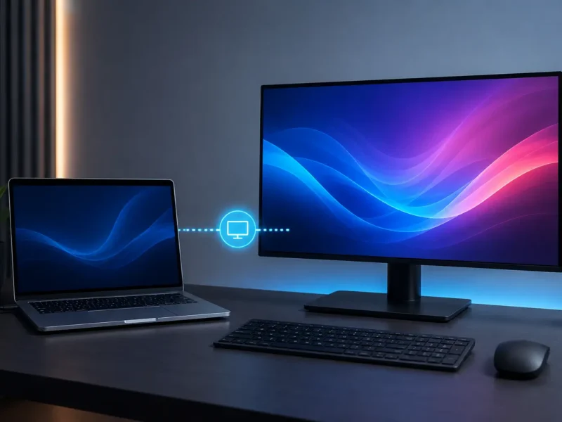 Setup to use laptop as monitor wirelessly